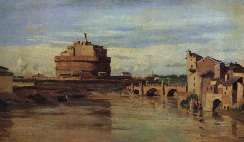 Corot Camille The castle of Sant Angelo and the Tiber oil painting picture